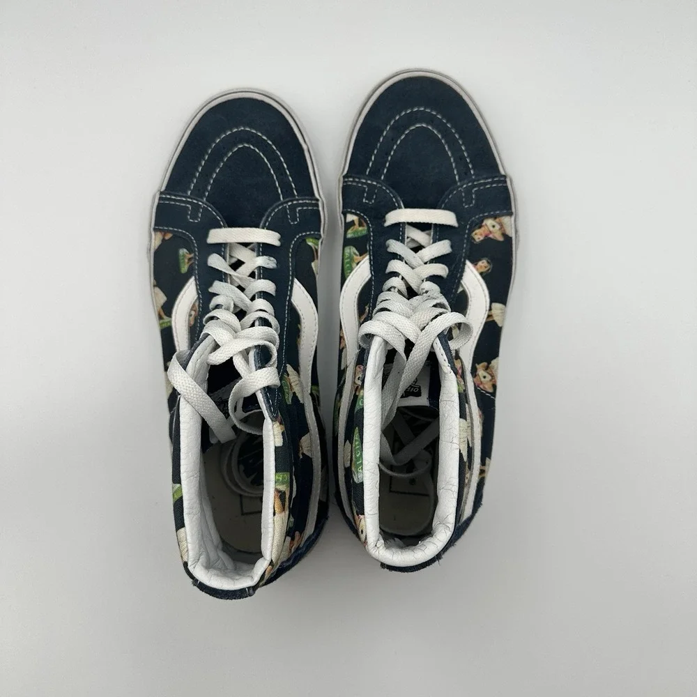 Vans Digi Hula SK8-Hi Reissue Sneakers Blue Ukulele Print Mens 9.5 Womens 11‎
